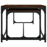 ZNTS Coffee Tables 2 pcs Brown Oak Engineered Wood 823341