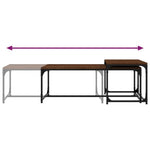 ZNTS Coffee Tables 2 pcs Brown Oak Engineered Wood 823341