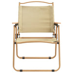 ZNTS Camping Chairs 2 pcs Beige 54x55x78 cm Oxford Fabric 319484
