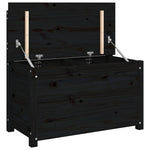 ZNTS Bench Black 80x41x77 cm Solid Wood Pine 823553