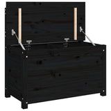 ZNTS Bench Black 80x41x77 cm Solid Wood Pine 823553