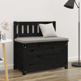 ZNTS Bench Black 80x41x77 cm Solid Wood Pine 823553
