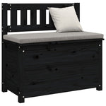 ZNTS Bench Black 80x41x77 cm Solid Wood Pine 823553