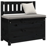 ZNTS Bench Black 80x41x77 cm Solid Wood Pine 823553