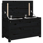 ZNTS Bench Black 80x41x77 cm Solid Wood Pine 823553