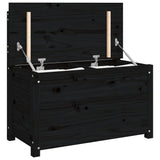 ZNTS Bench Black 80x41x77 cm Solid Wood Pine 823553