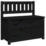 ZNTS Bench Black 80x41x77 cm Solid Wood Pine 823553