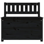 ZNTS Bench Black 80x41x77 cm Solid Wood Pine 823553