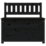 ZNTS Bench Black 80x41x77 cm Solid Wood Pine 823553