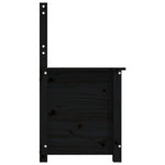 ZNTS Bench Black 80x41x77 cm Solid Wood Pine 823553