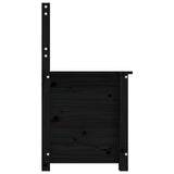 ZNTS Bench Black 80x41x77 cm Solid Wood Pine 823553