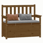 ZNTS Bench Honey Brown 112.5x51.5x96.5 cm Solid Wood Pine 823562