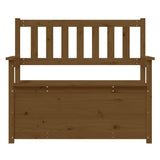 ZNTS Bench Honey Brown 112.5x51.5x96.5 cm Solid Wood Pine 823562