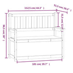 ZNTS Bench Honey Brown 112.5x51.5x96.5 cm Solid Wood Pine 823562