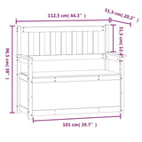 ZNTS Bench Honey Brown 112.5x51.5x96.5 cm Solid Wood Pine 823562