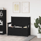 ZNTS Bench Black 112.5x51.5x96.5 cm Solid Wood Pine 823563