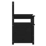 ZNTS Bench Black 112.5x51.5x96.5 cm Solid Wood Pine 823563