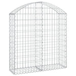 ZNTS Arched Gabion Basket 100x30x100/120 cm Galvanised Iron 153425