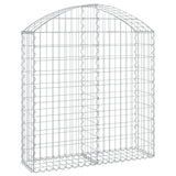 ZNTS Arched Gabion Basket 100x30x100/120 cm Galvanised Iron 153425