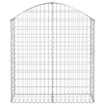 ZNTS Arched Gabion Basket 100x30x100/120 cm Galvanised Iron 153425