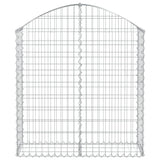 ZNTS Arched Gabion Basket 100x30x100/120 cm Galvanised Iron 153425