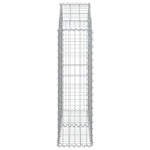 ZNTS Arched Gabion Basket 100x30x100/120 cm Galvanised Iron 153425