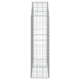 ZNTS Arched Gabion Basket 100x30x100/120 cm Galvanised Iron 153425