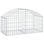 ZNTS Arched Gabion Basket 100x50x40/60 cm Galvanised Iron 153432