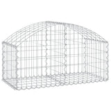 ZNTS Arched Gabion Basket 100x50x40/60 cm Galvanised Iron 153432