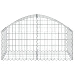 ZNTS Arched Gabion Basket 100x50x40/60 cm Galvanised Iron 153432