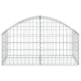 ZNTS Arched Gabion Basket 100x50x40/60 cm Galvanised Iron 153432