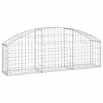 ZNTS Arched Gabion Basket 150x30x40/60 cm Galvanised Iron 153442