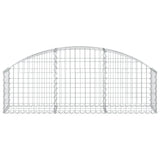 ZNTS Arched Gabion Basket 150x30x40/60 cm Galvanised Iron 153442