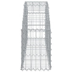 ZNTS Arched Gabion Basket 150x30x40/60 cm Galvanised Iron 153442