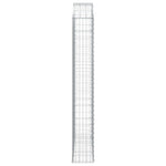 ZNTS Arched Gabion Basket 150x30x200/220 cm Galvanised Iron 153450