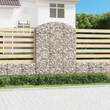 ZNTS Arched Gabion Basket 150x30x200/220 cm Galvanised Iron 153450