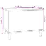 ZNTS Coffee Table Smoked Oak 60x44.5x45 cm Engineered Wood 819569