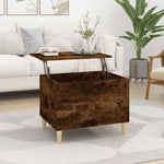 ZNTS Coffee Table Smoked Oak 60x44.5x45 cm Engineered Wood 819569