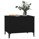 ZNTS Coffee Table Black 60x44.5x45 cm Engineered Wood 819573