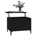 ZNTS Coffee Table Black 60x44.5x45 cm Engineered Wood 819573