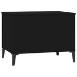 ZNTS Coffee Table Black 60x44.5x45 cm Engineered Wood 819573