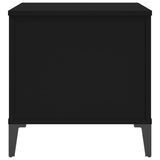 ZNTS Coffee Table Black 60x44.5x45 cm Engineered Wood 819573