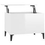 ZNTS Coffee Table High Gloss White 60x44.5x45 cm Engineered Wood 819574
