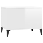 ZNTS Coffee Table High Gloss White 60x44.5x45 cm Engineered Wood 819574