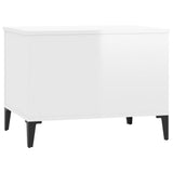 ZNTS Coffee Table High Gloss White 60x44.5x45 cm Engineered Wood 819574