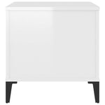ZNTS Coffee Table High Gloss White 60x44.5x45 cm Engineered Wood 819574