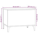 ZNTS Coffee Table High Gloss White 60x44.5x45 cm Engineered Wood 819574