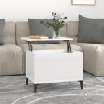 ZNTS Coffee Table High Gloss White 60x44.5x45 cm Engineered Wood 819574