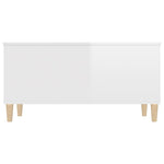 ZNTS Coffee Table High Gloss White 90x44.5x45 cm Engineered Wood 819582