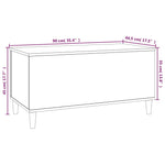 ZNTS Coffee Table High Gloss White 90x44.5x45 cm Engineered Wood 819582